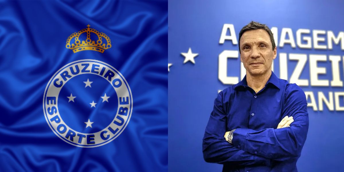 Bandeira do Cruzeiro e Zé Ricardo - Foto Reprodução Internet