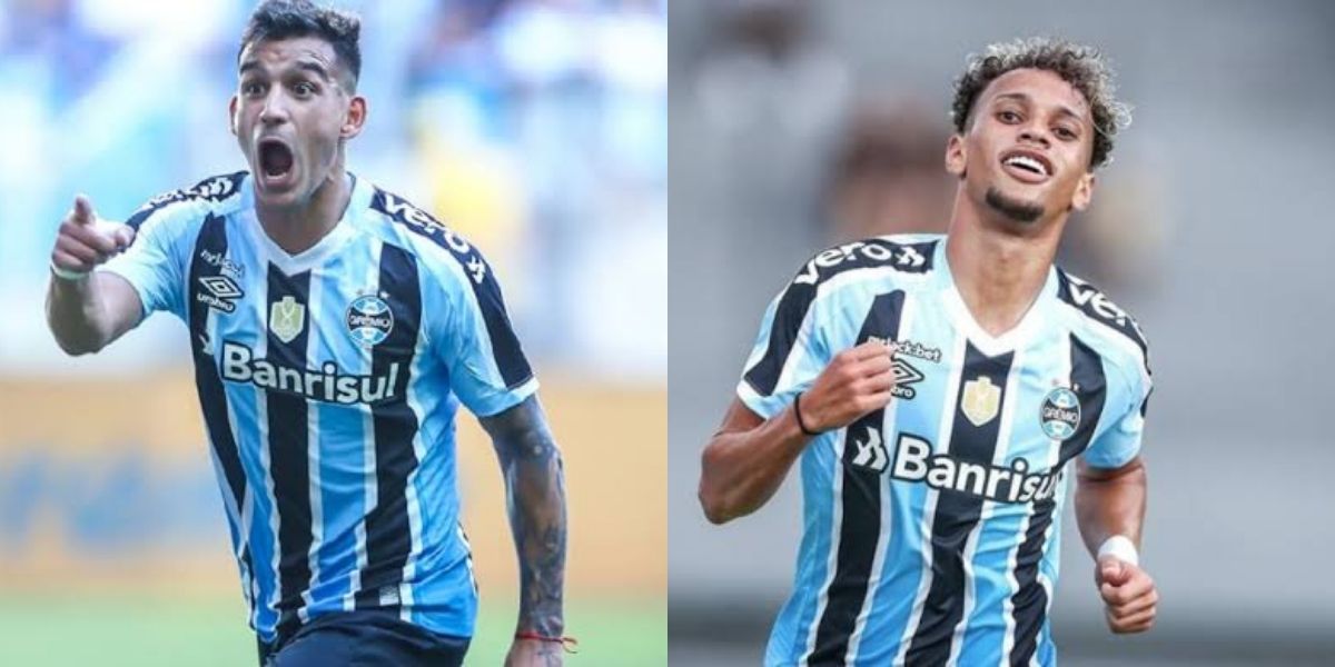 Bitello e Cristaldo, craques do Grêmio (Foto - Montagem TV Foco)