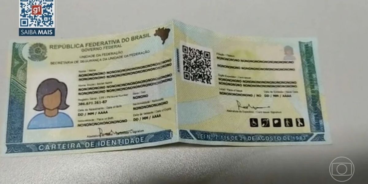 Carteira de Identidade Nacional (CIN) será o novo RG (Foto: Reprodução/TV Globo)