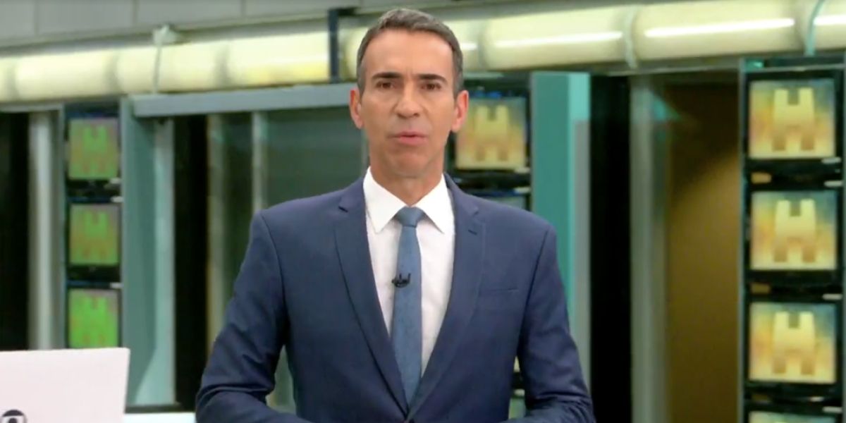 César Tralli no Jornal Hoje (Foto: Reprodução / Globo)