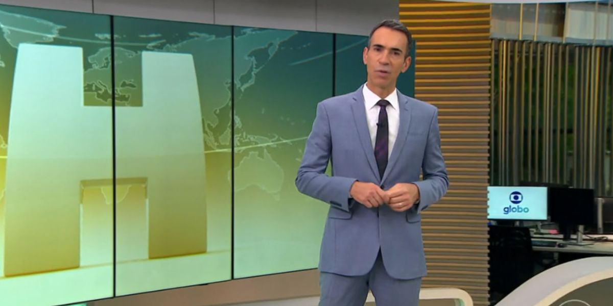 César Tralli no Jornal Hoje (Foto: Reprodução / Globo)