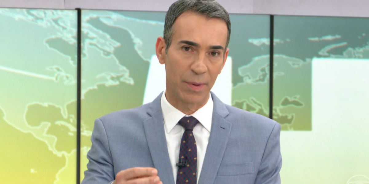 César Tralli no Jornal Hoje (Foto: Reprodução / Globo) 