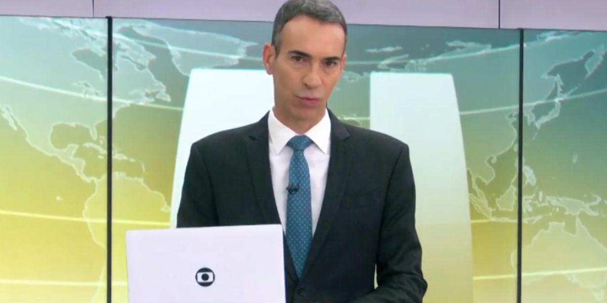 César Tralli no Jornal Hoje (Foto: Reprodução / Globo)