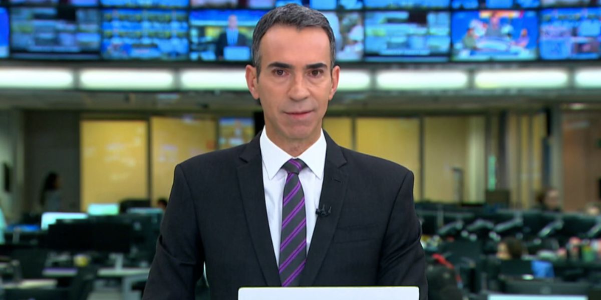 César Tralli no Jornal Hoje (Foto: Reprodução / Globo)