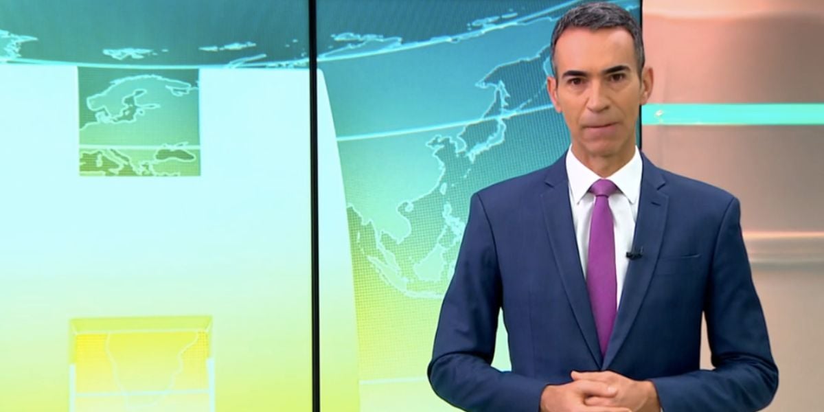 César Tralli no Jornal Hoje (Foto: Reprodução / Globo)