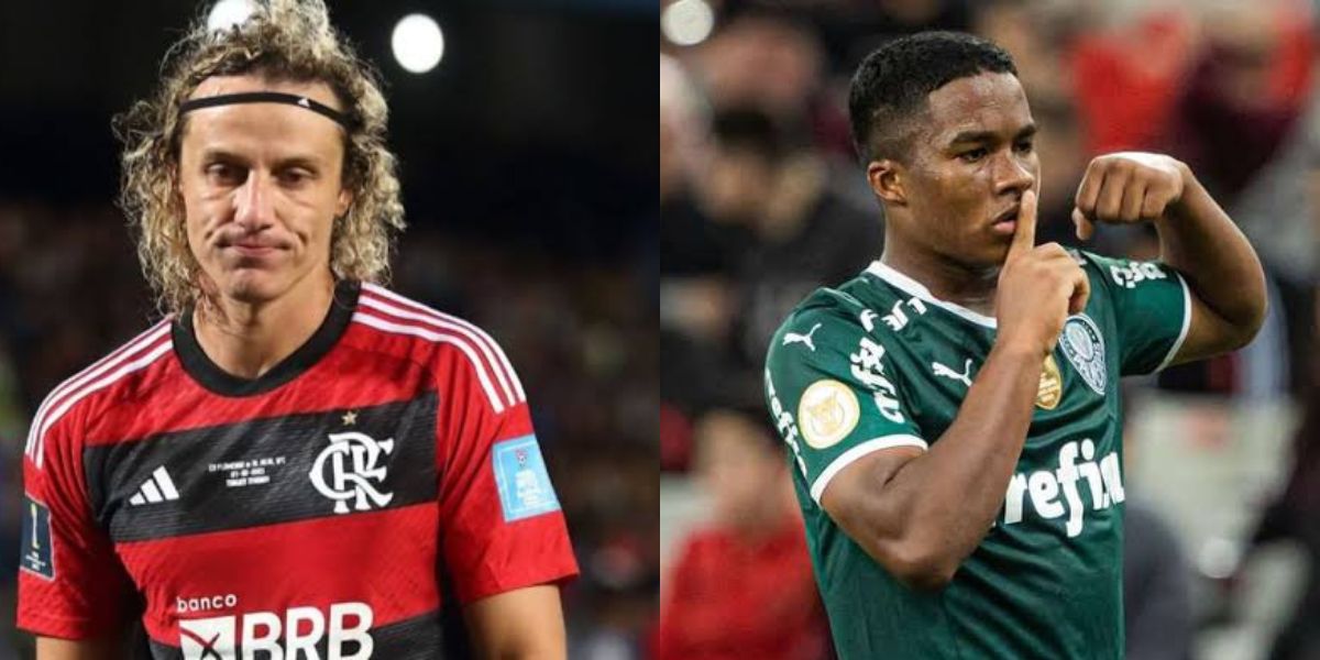 David Luiz e Endrick, craques do Flamengo e do Palmeiras (Foto - Montagem TV Foco)