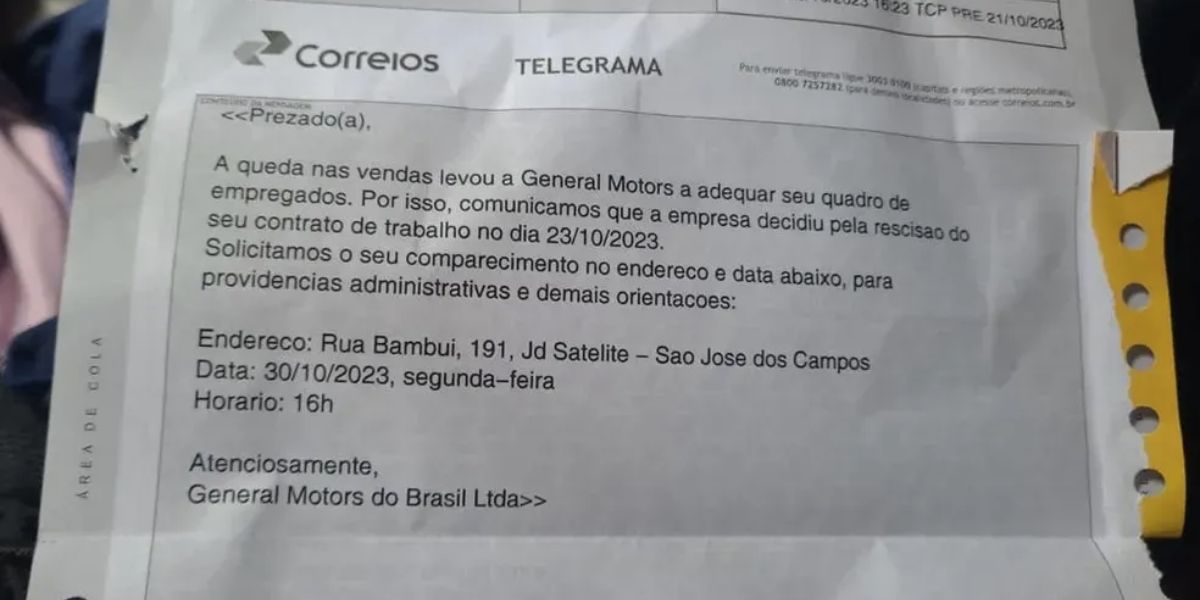 Demissão General Motors (Foto: Reprodução / G1)