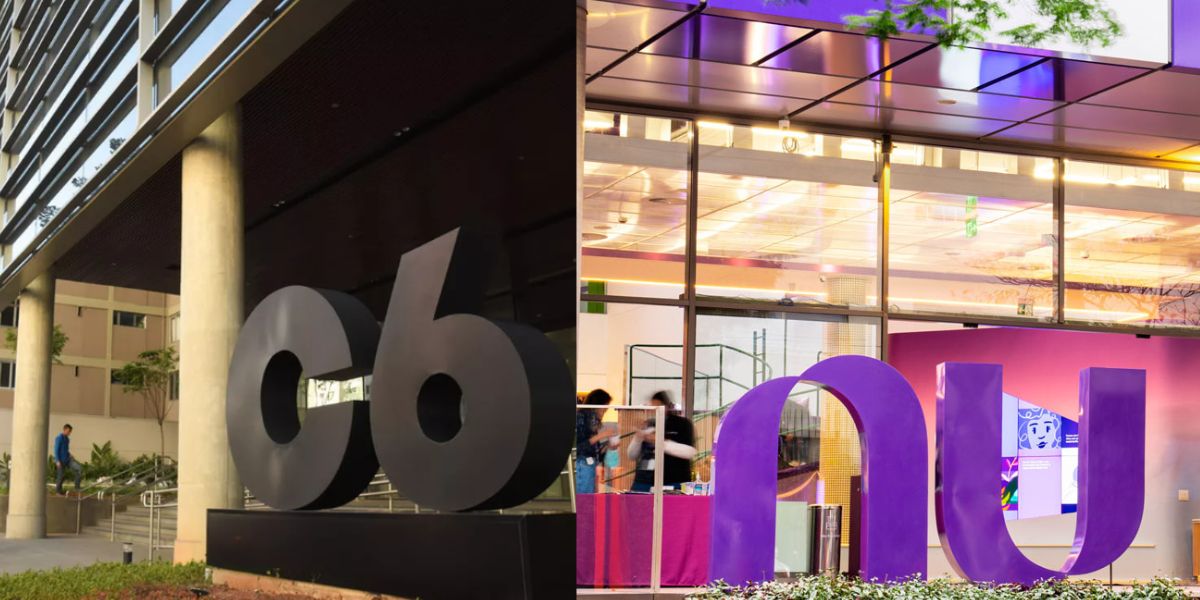 Sede da C6 bank e do Nubank - montagem: Tv foco