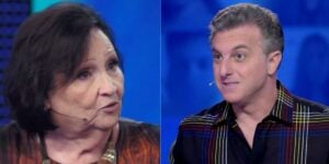 Dona Déa e Luciano Huck no Caldeirão - Fotos: Globo