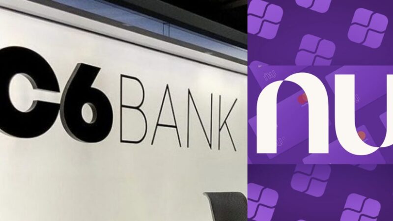 Logo aziendale C6 Bank e Nubank (foto: copia / internet)