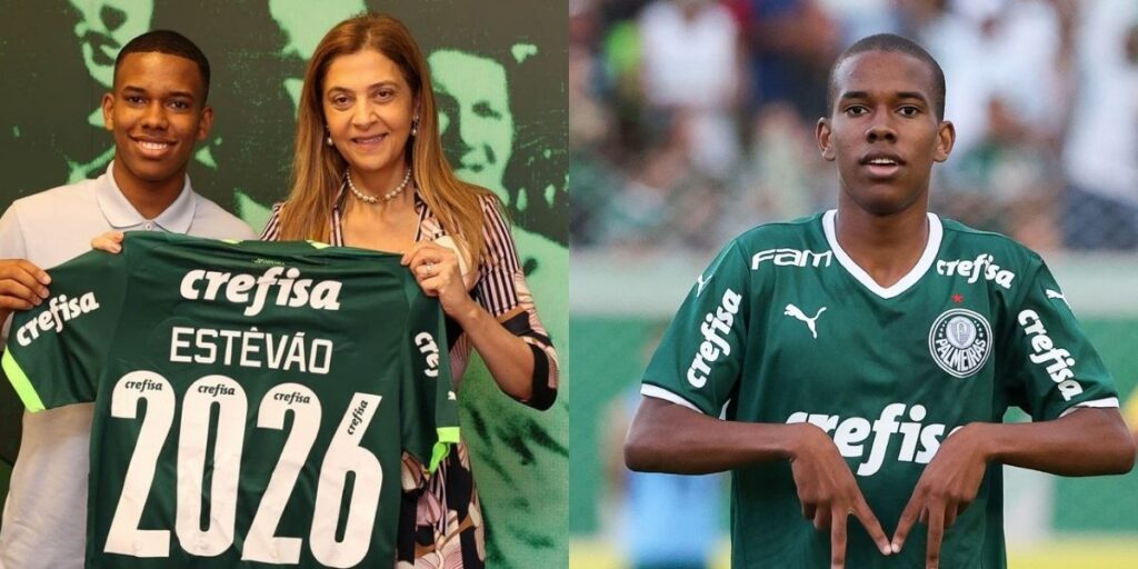 Estevão, atacante do Palmeiras (Foto - Montagem TV Foco)