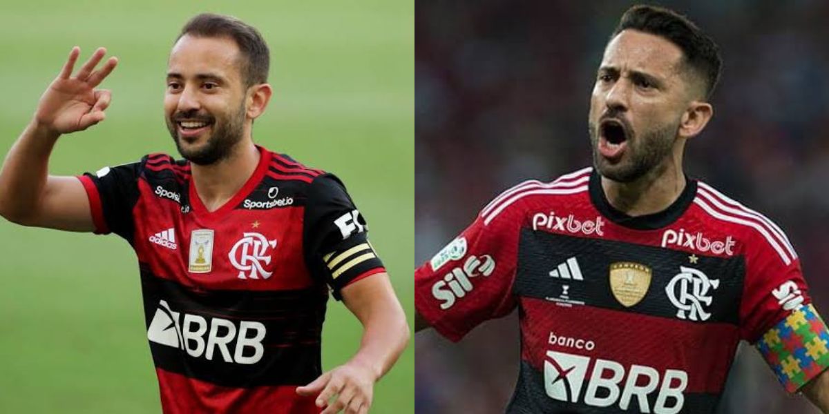 Everton Ribeiro, camisa 7 do Flamengo (Foto - Montagem TV Foco)