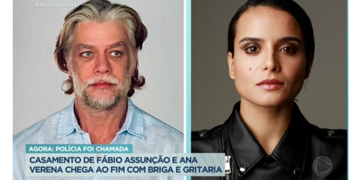 Fábio Assunção e Ana Verena (Foto: Reprodução / Balanço Geral da Record) 