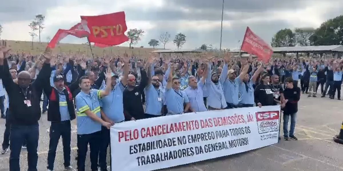 Funcionários da GM em São José dos Campos (Foto: Reprodução / Sindicato dos Metalúrgicos)