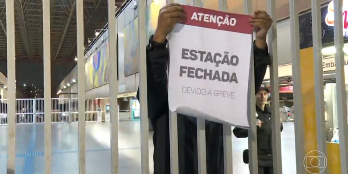 Paralisação da CPTM (Foto: Reprodução / Bom Dia São Paulo da Globo)