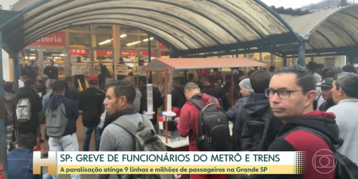 Greve em São Paulo (Foto: Reprodução / Jornal Hoje da Globo)