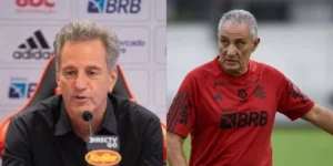 O treinador Tite e o presidente Landim - Foto: Reprodução/Internet