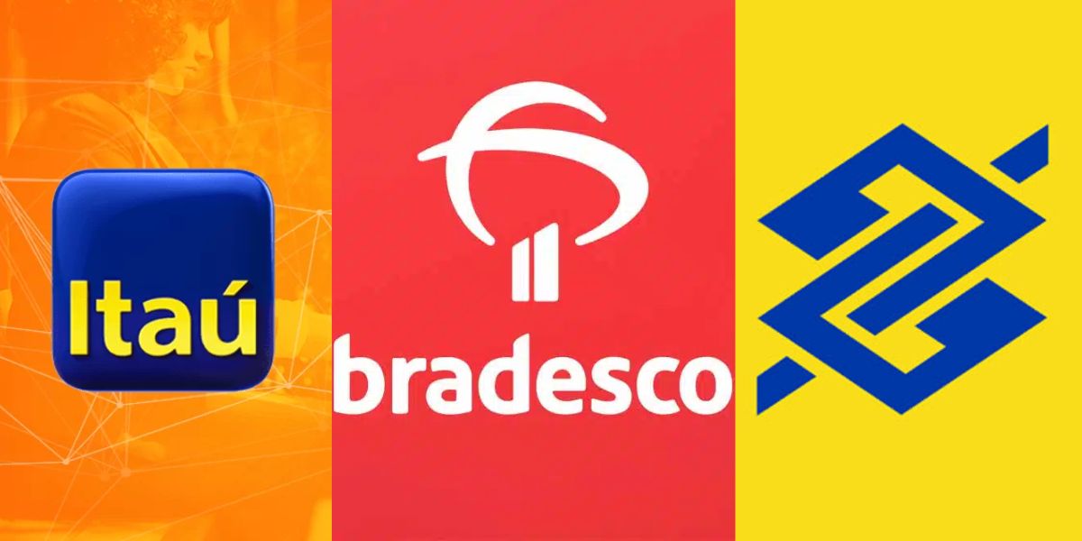 Logo Itaú, Bradesco e Banco do Brasil - Montagem: TVFOCO