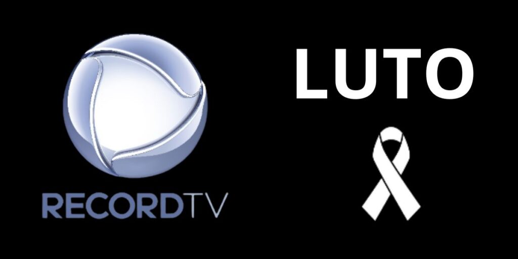 Logo da Record e imagem de luto (Foto: Reprodução / Montagem TV Foco)