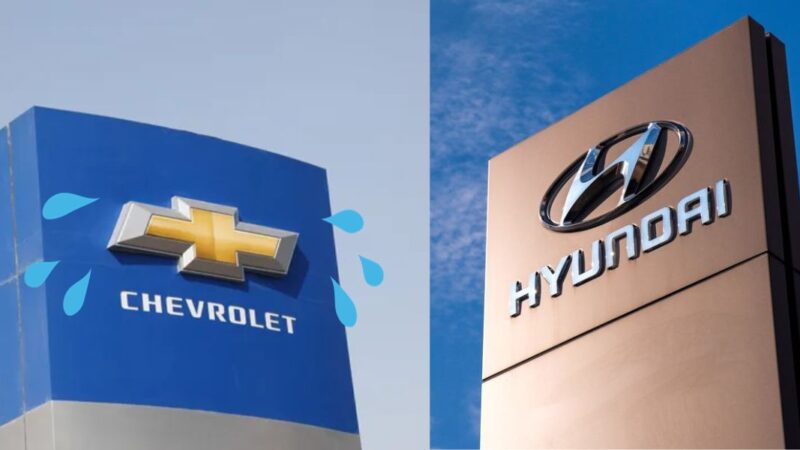 Logo da Chevrolet e da Hyundai - Foto Reprodução Internet