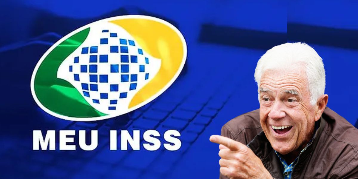Logo do INSS e idoso feliz - Foto Reprodução Internet