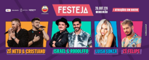 O esteja contará com os shows de Luísa Sonza, Zé Felipe, Israel & Rodolffo e Zé Neto & Cristiano - Foto Internet