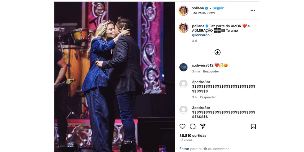 Poliana Rocha e Leonardo (Foto: Reprodução / Instagram) 