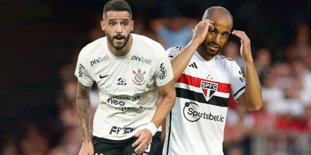 Renato Augusto e Lucas, jogadores do Corinthians e do São Paulo (Foto - Montagem TV Foco)