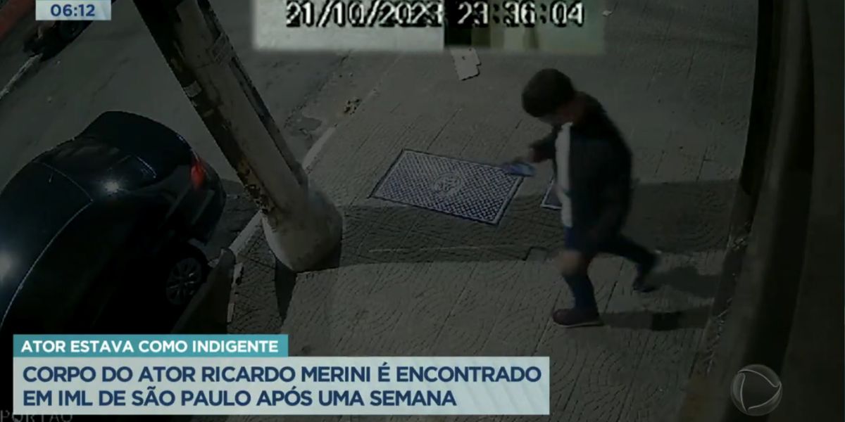 Ricardo Merini saindo de casa (Foto: Reprodução / Balanço Geral da Record)