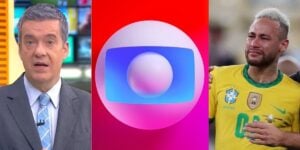 Roberto Kovalick, Neymar e Logo da Globo - Foto Reprodução Internet