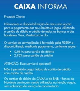 Contas e boletos agora podem ser pagos com cartão de crédito nas Lotéricas  da CAIXA - Passageiro de Primeira