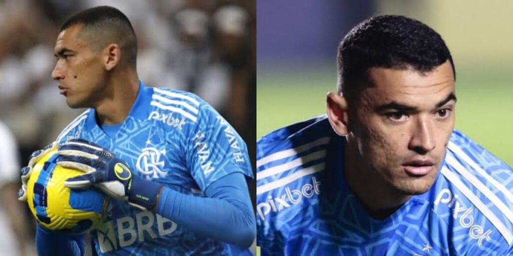 Santos, goleiro do Flamengo (Foto - Montagem TV Foco)