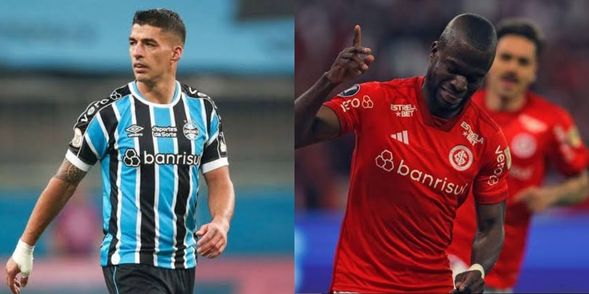 Suárez e Valencia, craques do Grêmio e do Internacional (Foto - Montagem TV Foco).