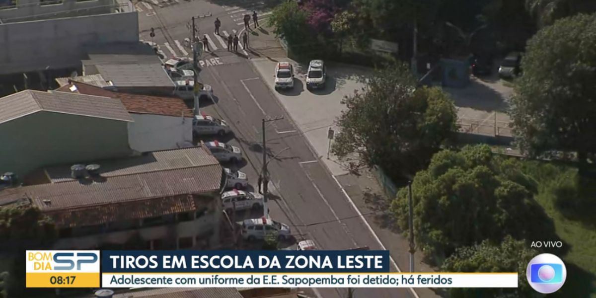 Tiroteio em escola de São Paulo (Foto: Reprodução / Globo)