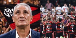 Tite e jogadores do Flamengo (Foto: Internet)