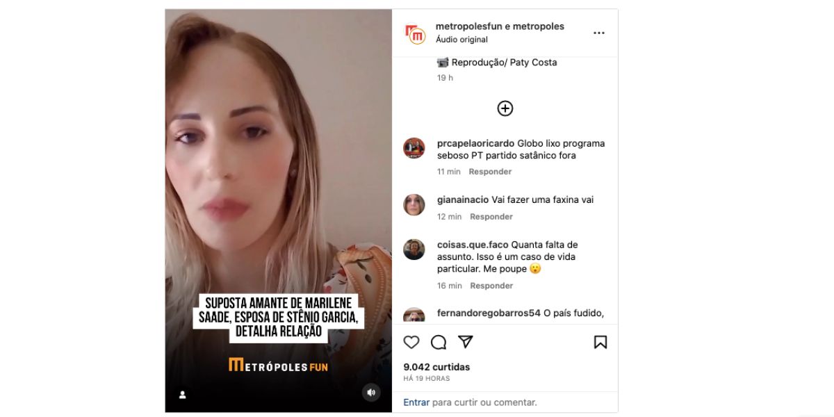 Vídeo de Paty Costa (Foto: Reprodução / Instagram) 