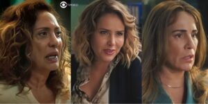 Agatha, Gladys e Irene em cenas de Terra e Paixão (Foto: Reprodução / Globo / Montagem TV Foco)