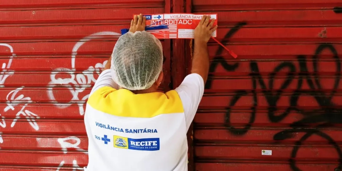 Anvisa interditou estabelecimento no Recife, em Pernambuco, que possuía várias irregularidades (Foto: Vigilância Sanitária do Recife/Divulgação)