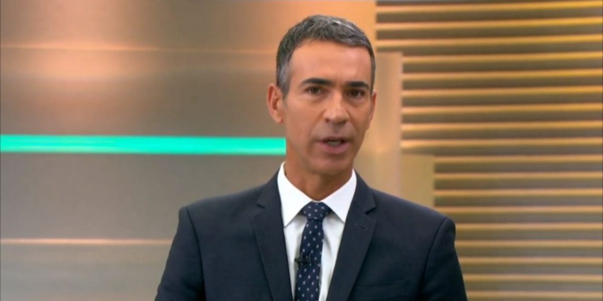 Cesar Tralli no "Jornal Hoje" (Foto: Reprodução/TV Globo)