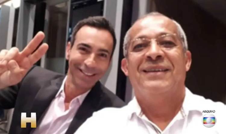 César Tralli e Toninho da Asa, editor de imagens do Jornal Hoje (Foto: Divulgação)