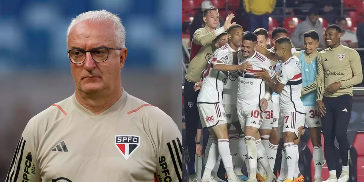 Dorival e o elenco do São Paulo - (Foto: Reprodução / Internet)