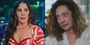 Emmy (Claudia Raia) e Agatha (Eliane Giardini) em Terra e Paixão (Foto: Reprodução / Globo)