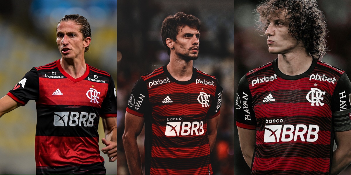 Filipi Luís, Rodrigo Caio e David Luiz sairão do Flamengo - (Foto: Reprodução / Internet)