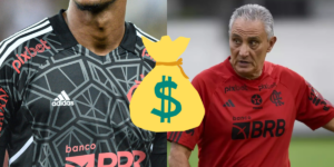 Jogador do Flamengo e Tite. Foto: Reprodução/Internet