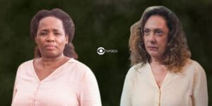 Jussara e Agatha em Terra e Paixão (Foto: Reprodução / Globo / Montagem TV Foco)