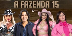 Kally, André Gonçalves, Jenny e Nadja Pessoa estão na roça de A Fazenda 15 (Foto: Reprodução / Globo / Montagem TV Foco)