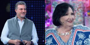 Dona Déa Lúcia voltou a surpreender Luciano Huck no Domingão (Foto: Reprodução/ Internet)