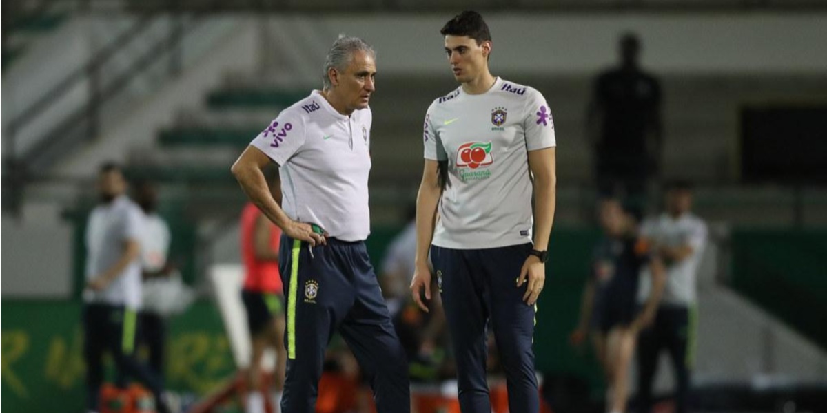 Matheus e Tite na Seleção Brasileira - (Foto: Reprodução / Internet)