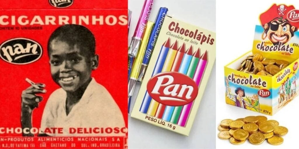 Chocolates Pan sempre mexeram com o imaginário dos clientes (Foto Reprodução/Montagem/Internet)