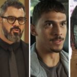 Preciosa, Pascoal, Merreca, Luna, Miguel e Bebel em cenas de Fuzuê (Foto: Reprodução / Globo / Montagem TV Foco)